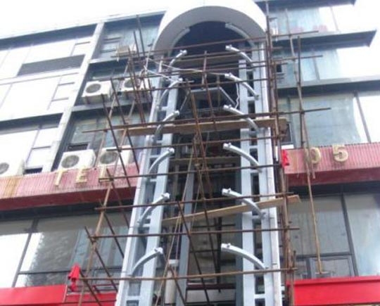 Steel elevator shaft