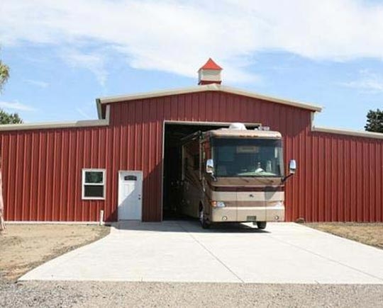 Prefabricated steel garage