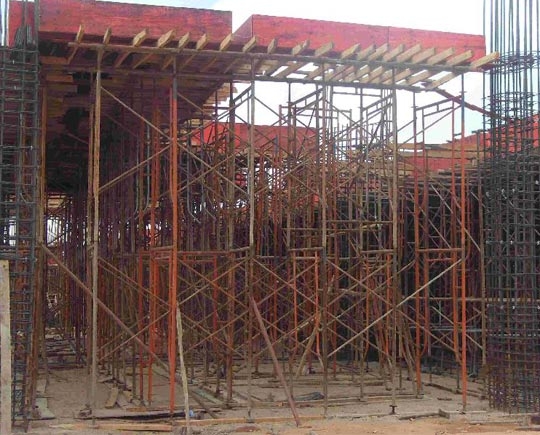 Prefabricated steel scaffolding